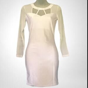 S/m white bodycon form fitting dress
